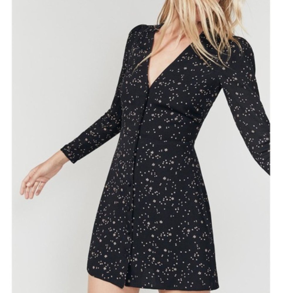 Reformation Courtney dress in Galactic